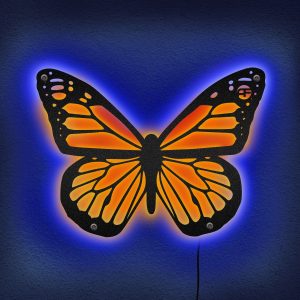 Butterfly Neon Sign Metal Wall Art, Butterfly Wings Custom Neon Light Art, Afcultures neon light decor, Girl Pink Room Decor, Garden Light Decoration