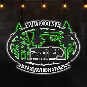 camping neon sign