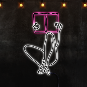 Minimalist Line Art, Geometric Wall Art, Neon Lights Metal Wall Art