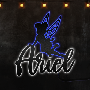 Personalized Child's Name Metal Sign, bedroom Door Sign, Afcultures Custom Neon Metal Sign, Neon Lights Metal Wall Art With Led Lights - MS