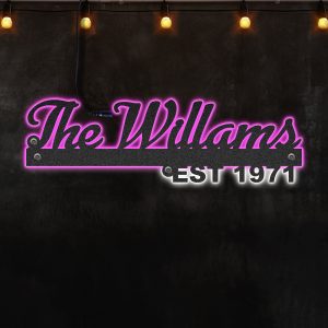 Family Name Sign, Afcultures Custom Neon Metal Sign, Neon Lights Metal Wall Art With Led Lights