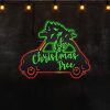 Oh Christmas Tree Neon Lights Metal Wall Art