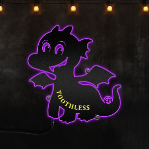 Custom Little Dragon For Kid Room Custom Neon Metal Sign, Neon Lights Metal Wall Art