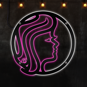 Zodiac Sign Virgo Horoscope Wall Decor, Afcultures Custom Neon Metal Sign, Neon Lights Metal Wall Art, Housewarming Gift, Large Metal Decor, Wall Hangings, Living Room Decoration