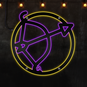 Zodiac Sign Sagittarius Horoscope Wall Decor, Afcultures Custom Neon Metal Sign, Neon Lights Metal Wall Art, Housewarming Gift, Large Metal Decor, Wall Hangings, Living Room Decoration