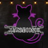 Personalized Metal Cat Name Sign, Pet Monogram Sign, Custom Metal Pet Name Sign, Afcultures Custom Neon Metal Sign, Neon Lights Metal Wall Art With Led Lights - MS