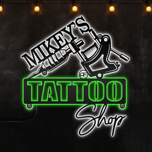 Personalized LED Tattoo Shop Metal Sign, Light up Tattoo Wall Art, Tattoo Shop Wall Art, Afcultures Custom Neon Metal Sign, Neon Metal Wall Art