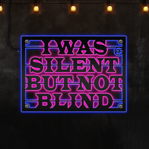 Metal words, Wall writing decor, Metal art decor, Livingroom decor, I was silent but not blind Afcultures Custom Neon Metal Sign, Neon Lights Metal Wall Art, Metal words sign, Metal wall art